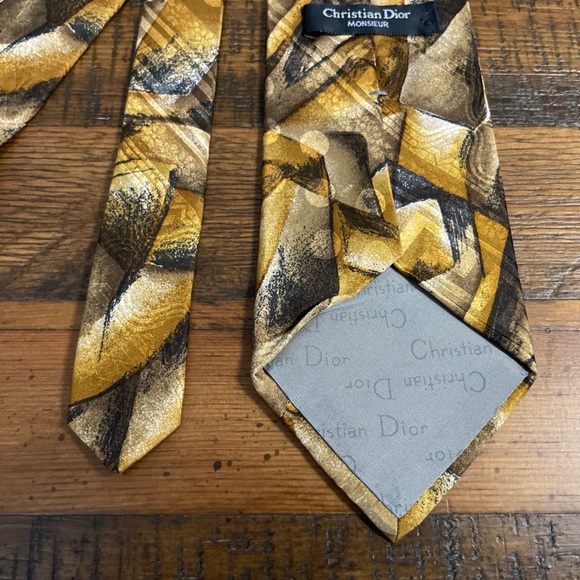 Christian Dior Abstract Design Tie - Picture 4 of 4